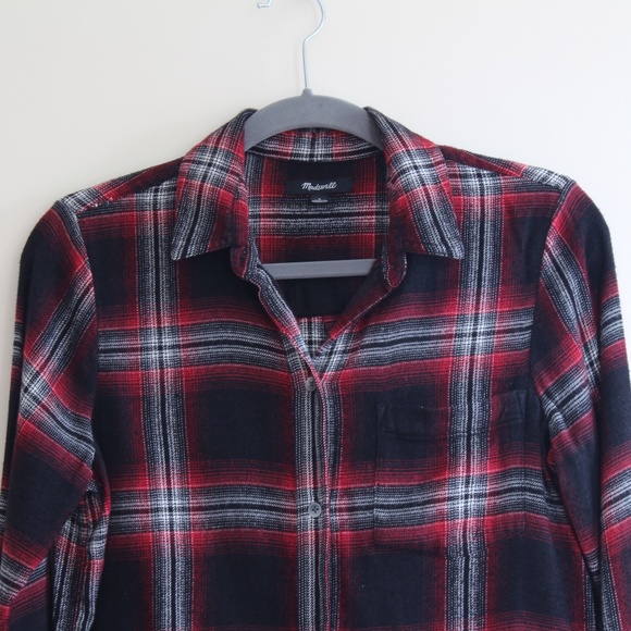 Madewell Classic Ex-Boyfriend Shirt in‎ Rollins Plaid Small - Picture 3 of 9